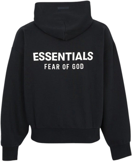Fear of God Essentials Classic Hood Zip Up Sweatshirt Black