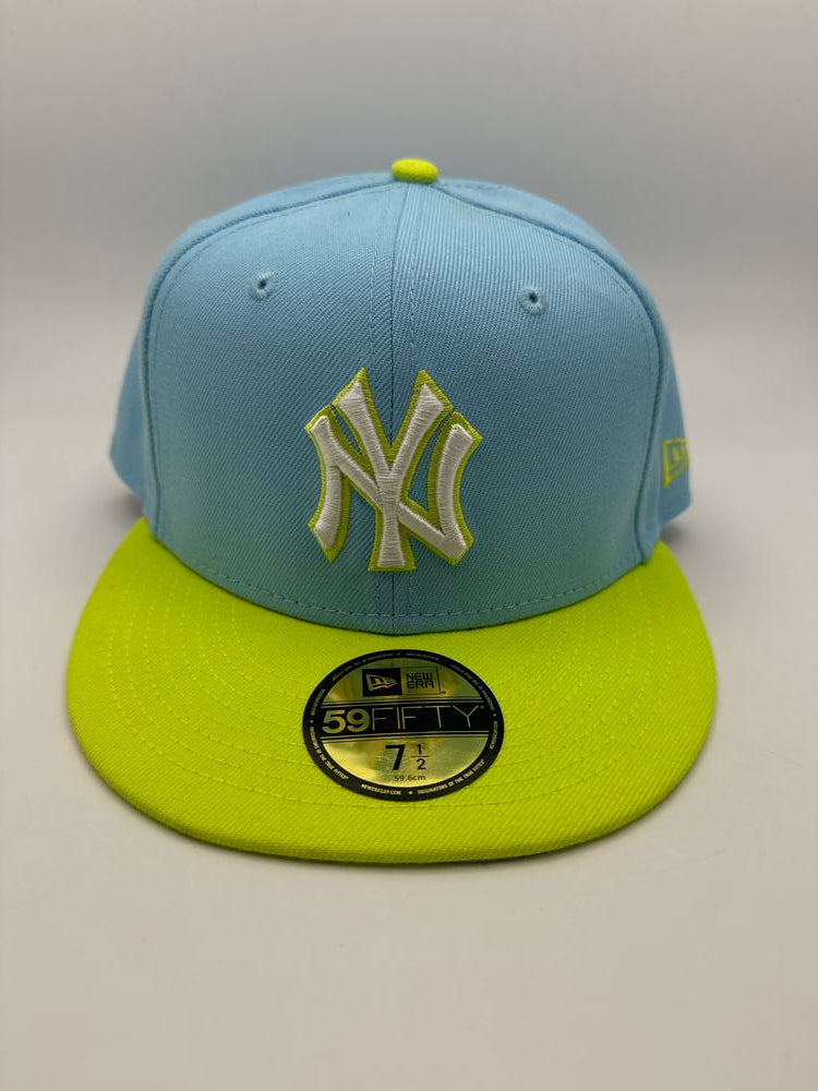 New York Yankees Fitted Cap Light Blue/Pastel Green