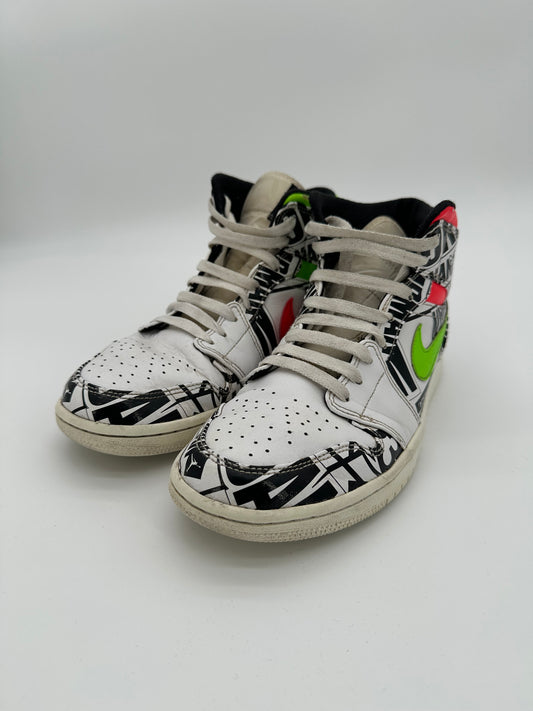 Jordan 1 Mid All Over Logos