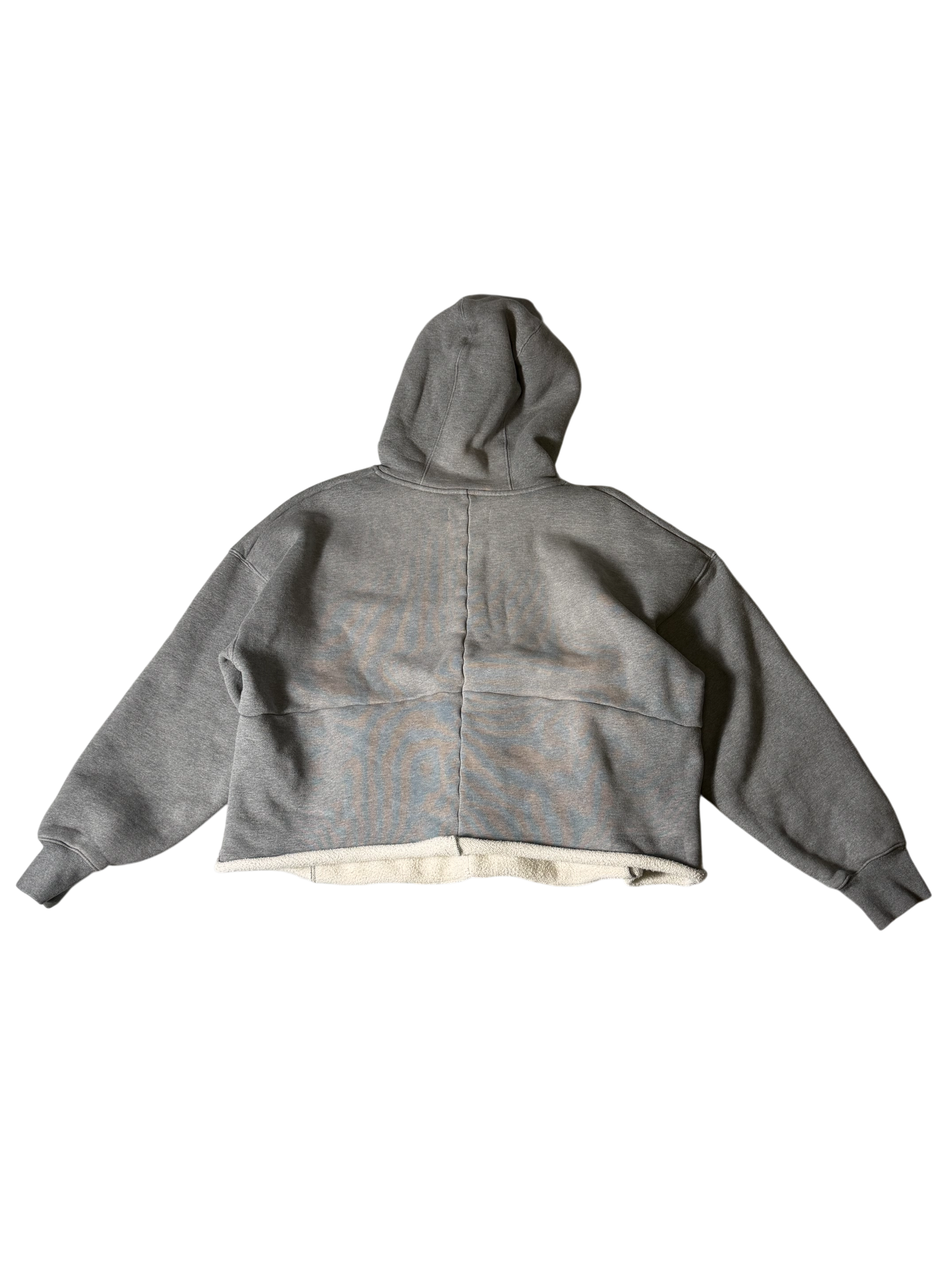 Purple Brand Grey Hoodie Cropped