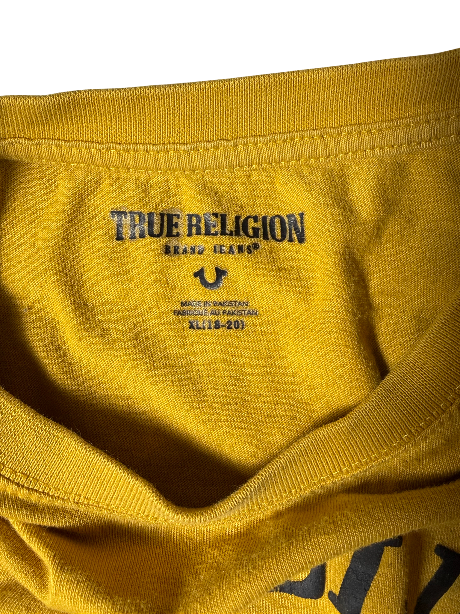 True Religion T Shirt Yellow
