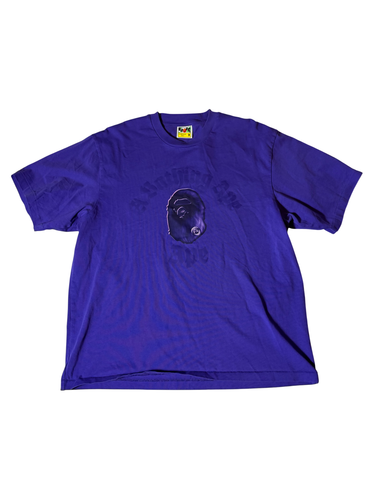Bape Gothic Head T Shirt Purple
