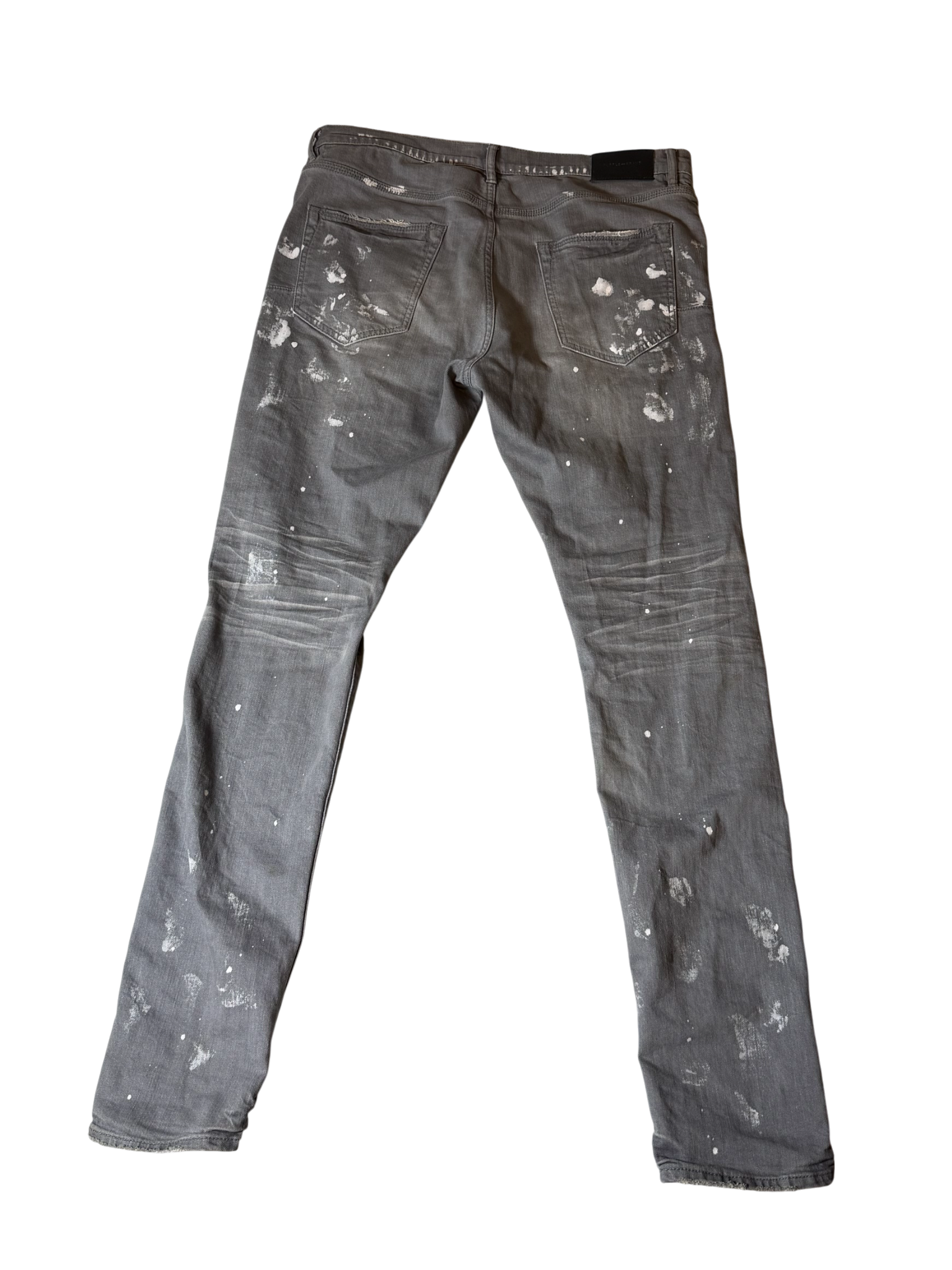 Purple Jeans Grey/White Splatter