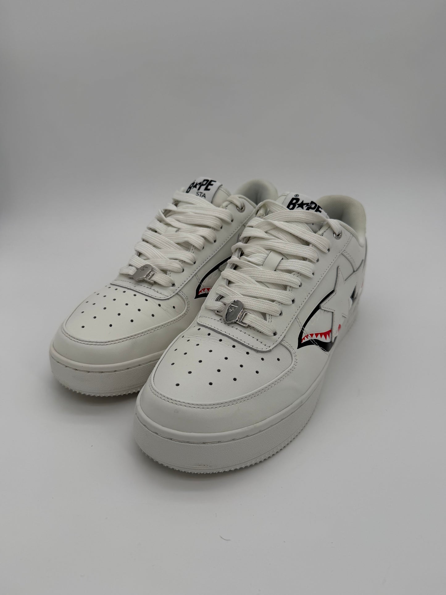 A Bathing Ape Bape Sta Low Shark Pack White