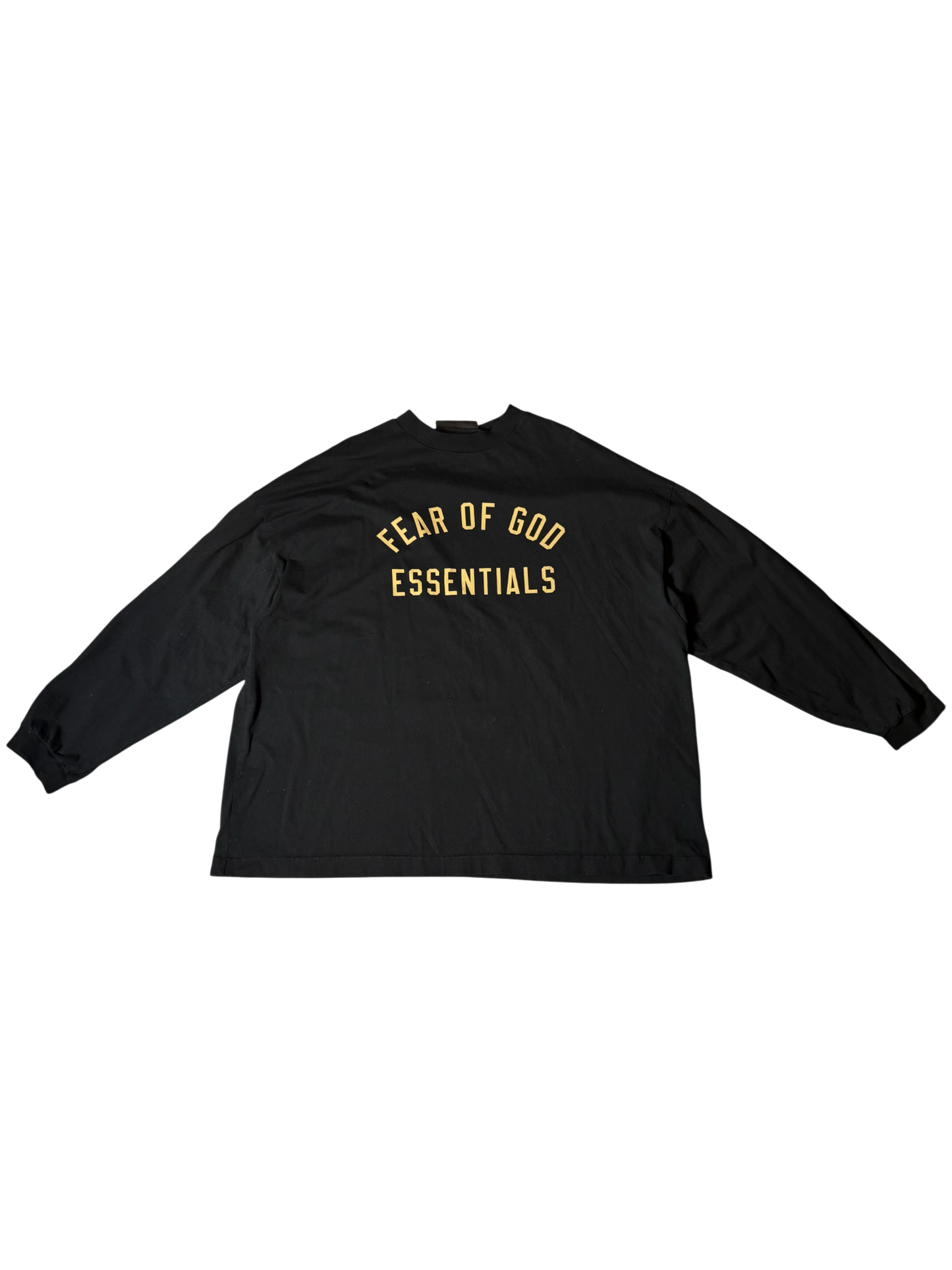 Essentials Fear Of God Long Sleeve Shirt Black On Cream