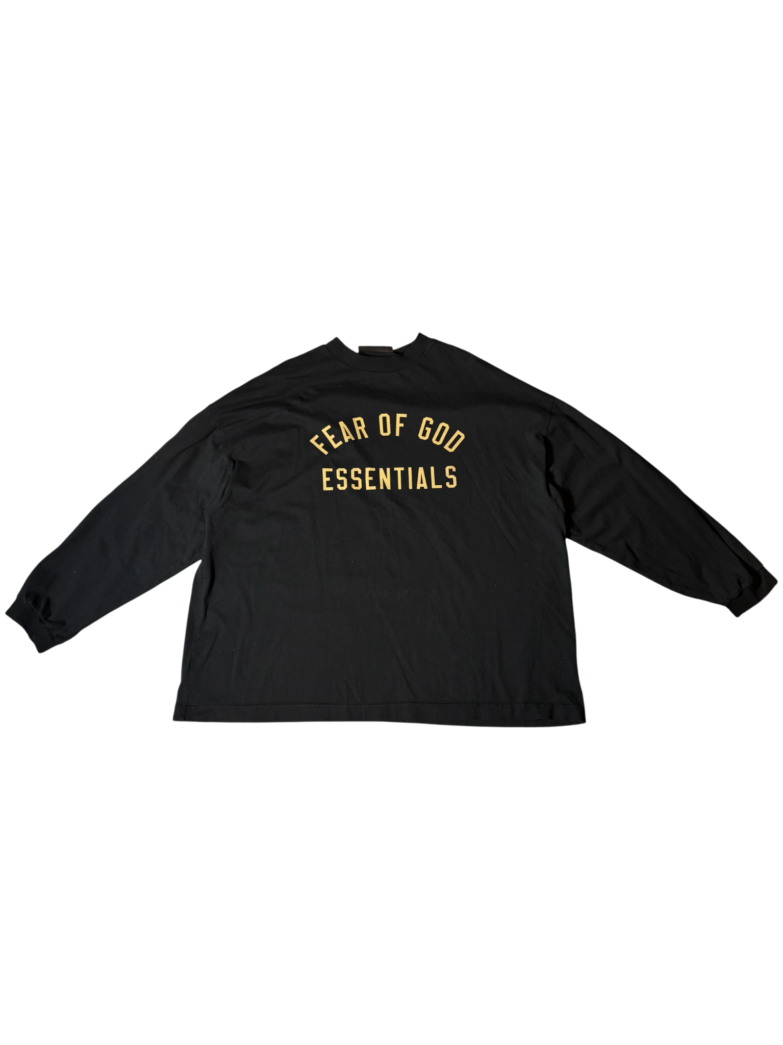 Essentials Fear Of God Long Sleeve Shirt Black On Cream