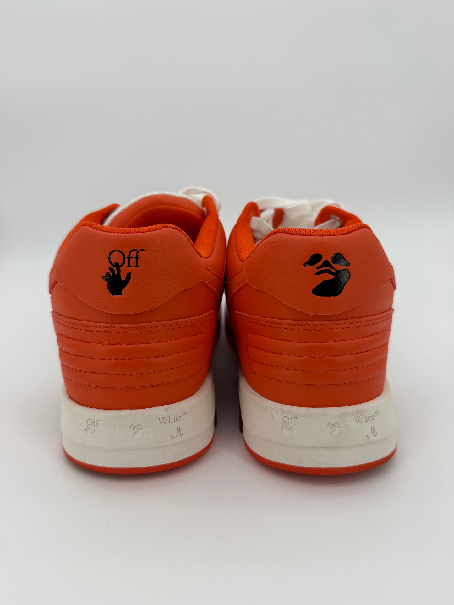 OFF-WHITE Out Of Office OOO Low Tops White Orange
