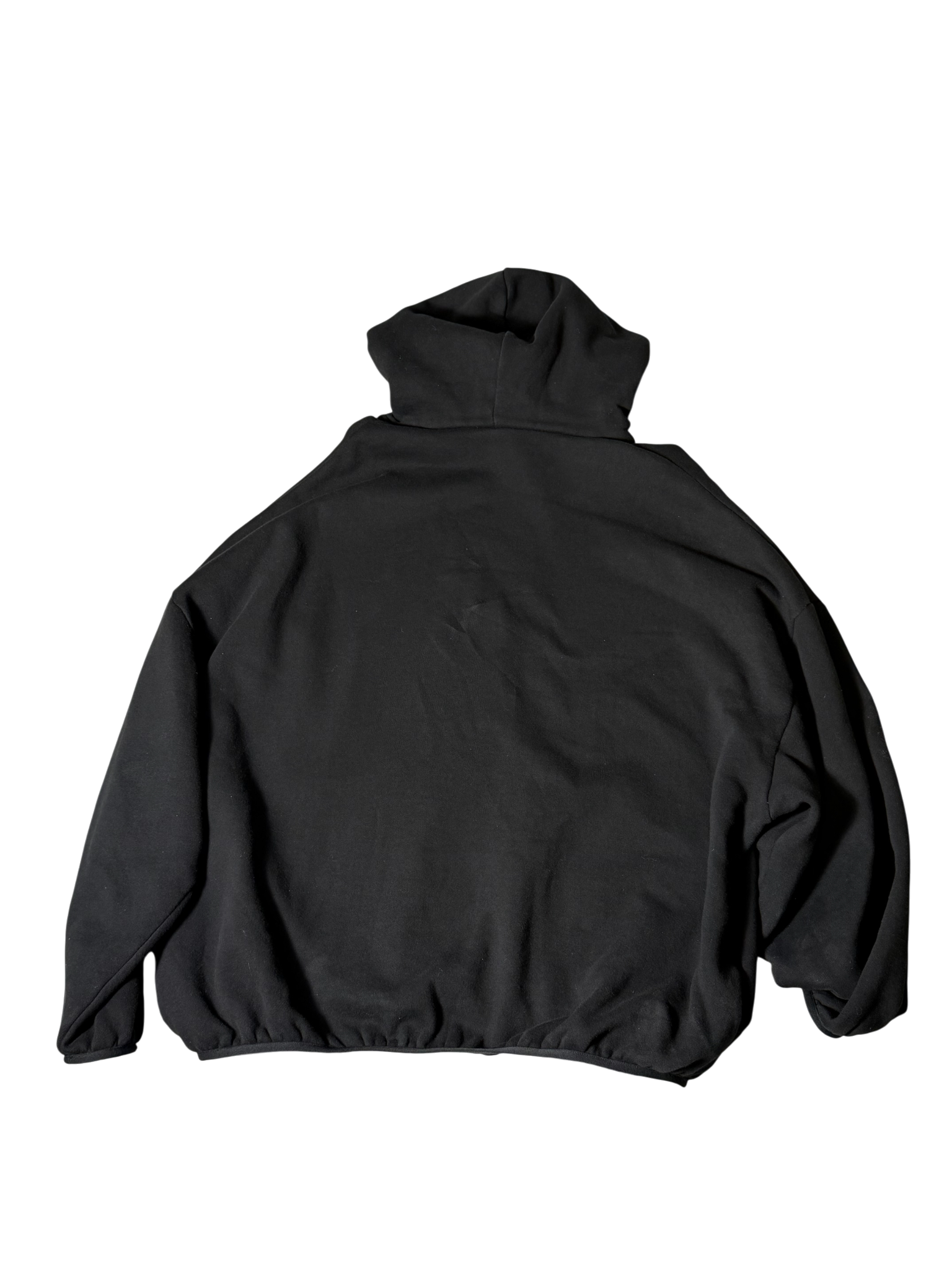 Essentials Black Hoodie Tapered Bottom