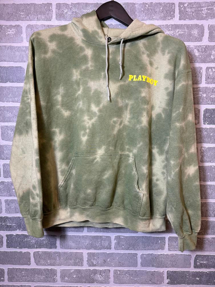 PLAYBOY Butterfly Hoodie Green Tie-Dye