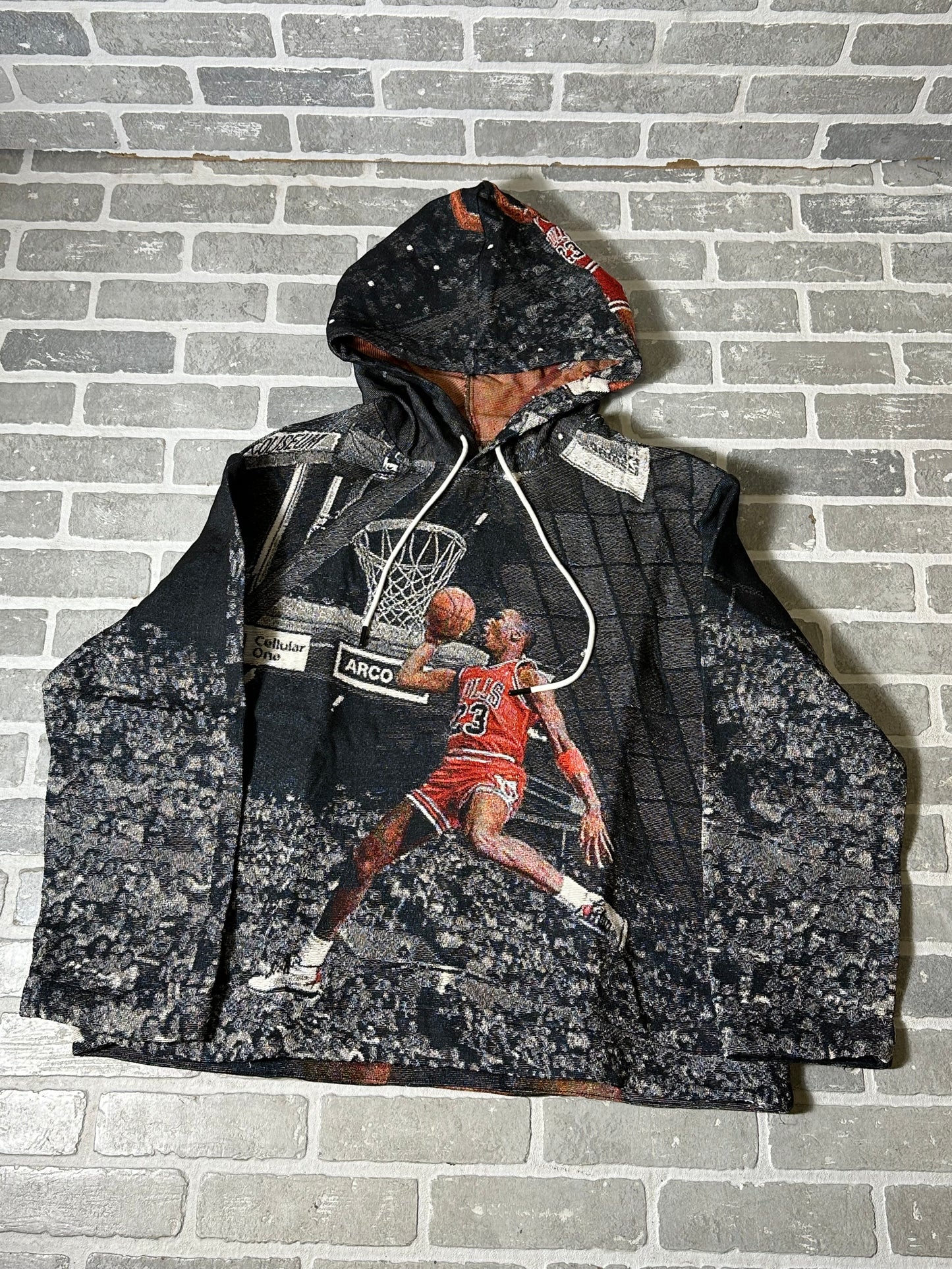 Iconic Jordan Dunk Tapestry Hoodie Black