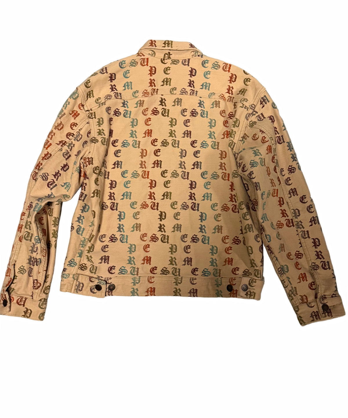 Supreme Gradient Jacquard Denim Work Jacket Tan