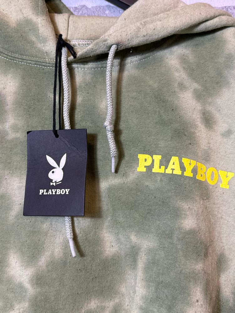 PLAYBOY Butterfly Hoodie Green Tie-Dye