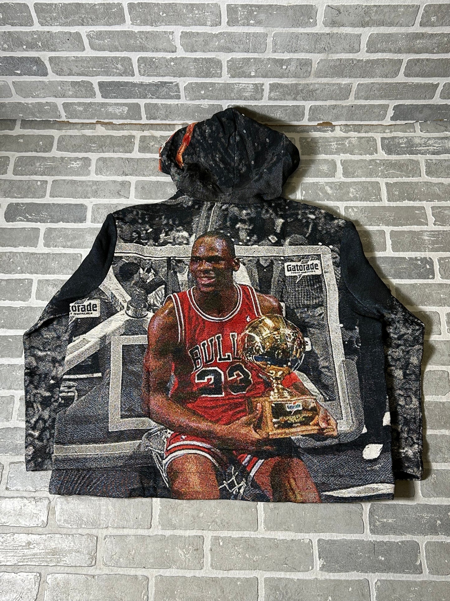 Iconic Jordan Dunk Tapestry Hoodie Black