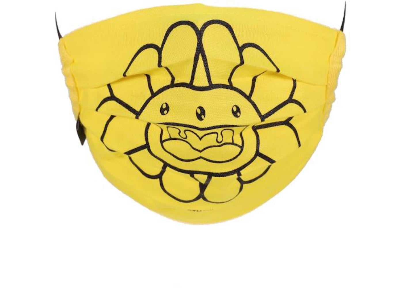 Takashi Murakami Doubleface Flower Face Mask Lemon Yellow/Black