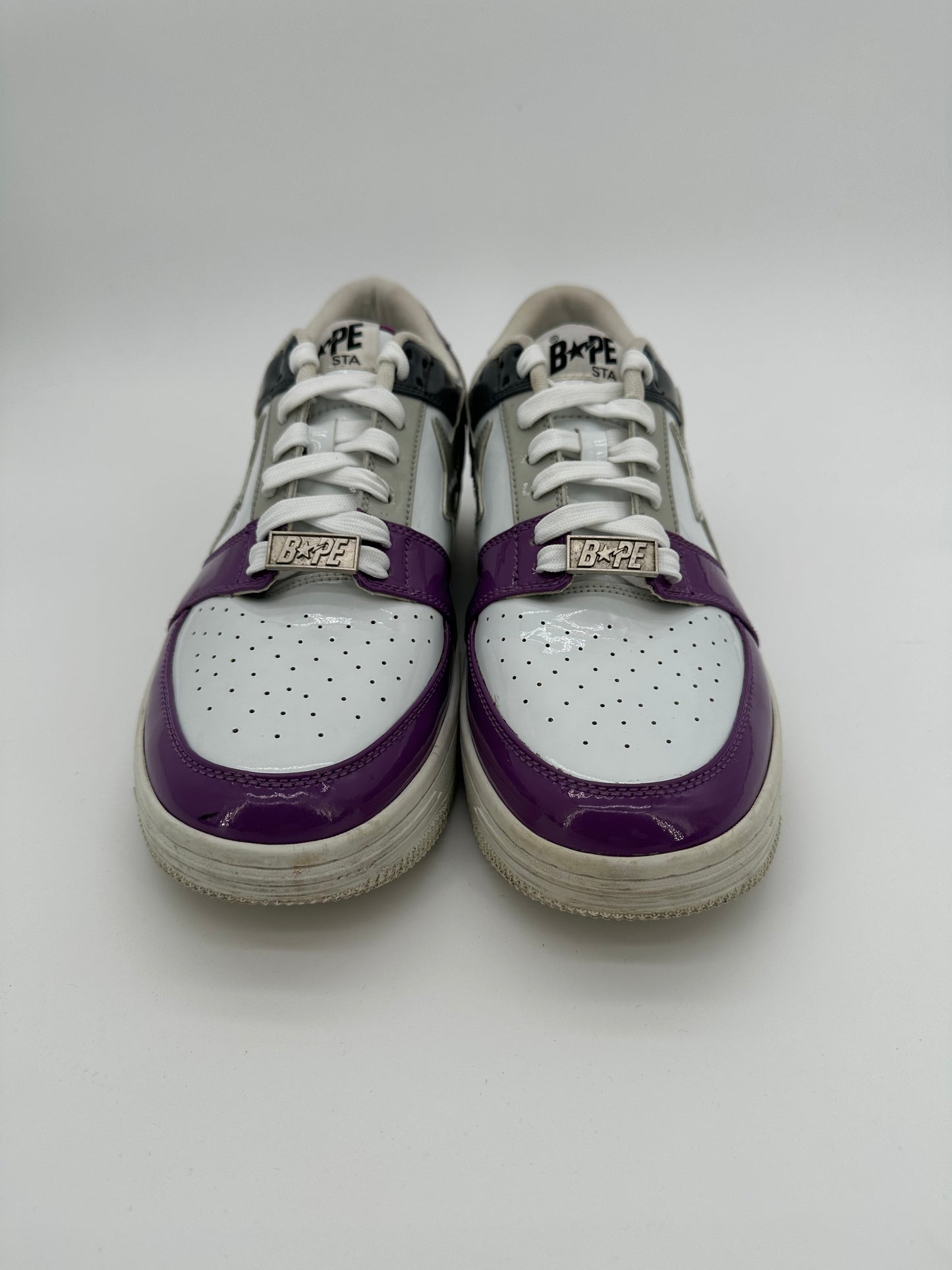 Bapesta Patent Leather White/Purple