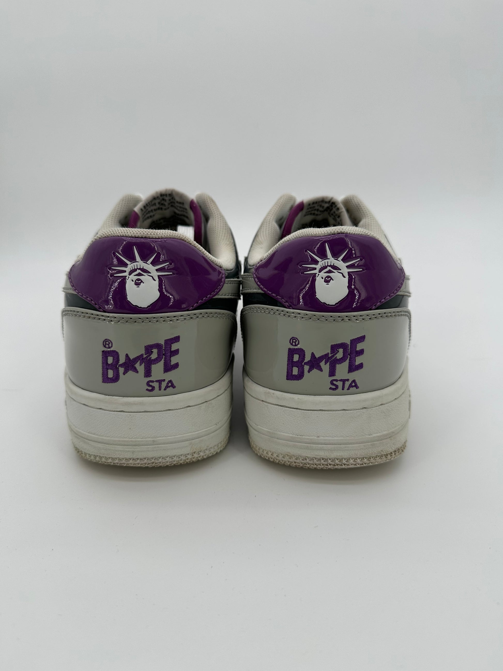 Bapesta Patent Leather White/Purple