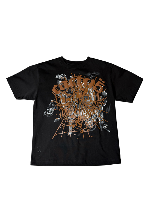 Sp5der x Travis Scott Cactus Jack Airbrush T Shirt Black (No Tags)