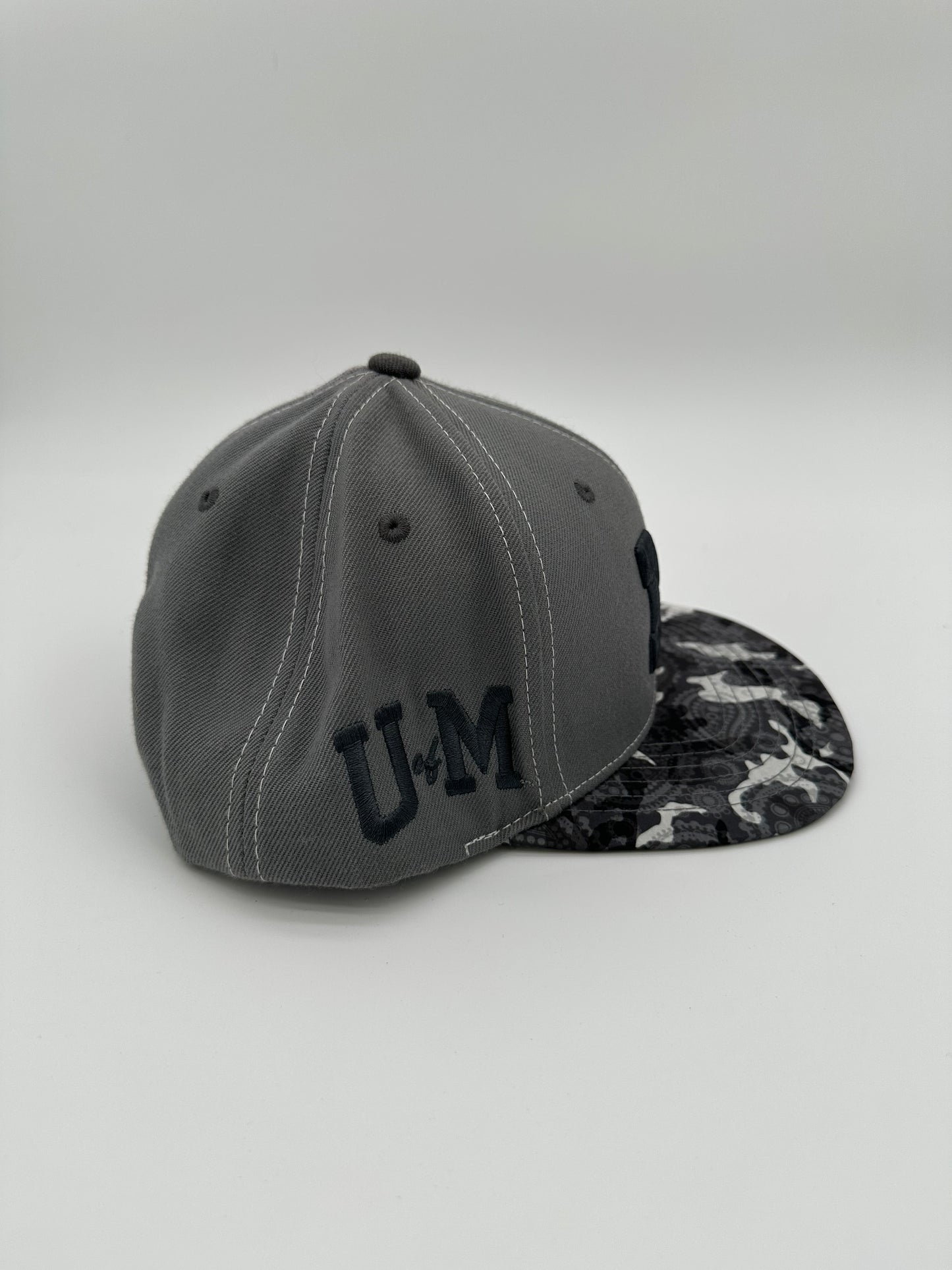 Top Of The World U Of M Hat Gray on Gray
