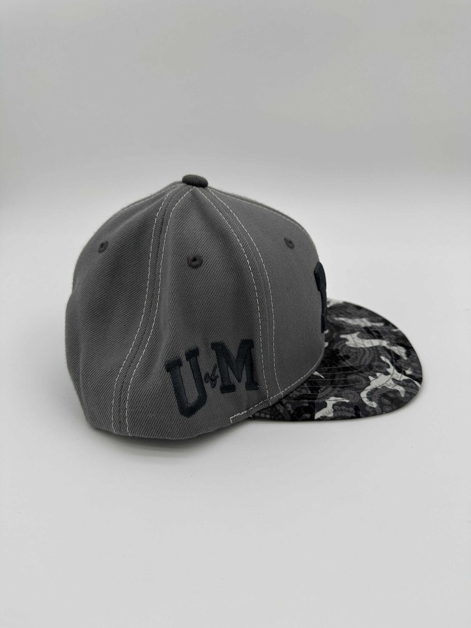 Top Of The World U Of M Hat Gray on Gray