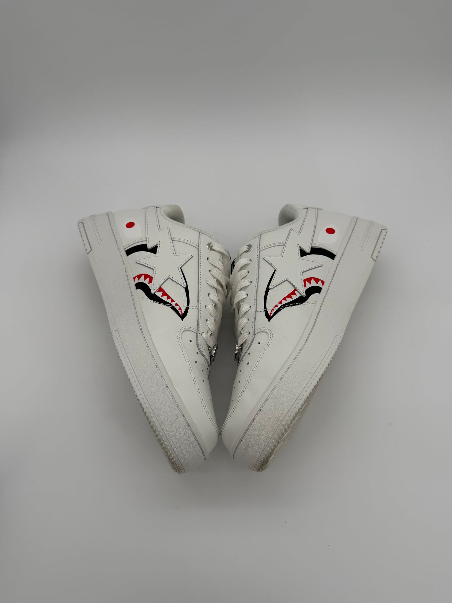 A Bathing Ape Bape Sta Low Shark Pack White