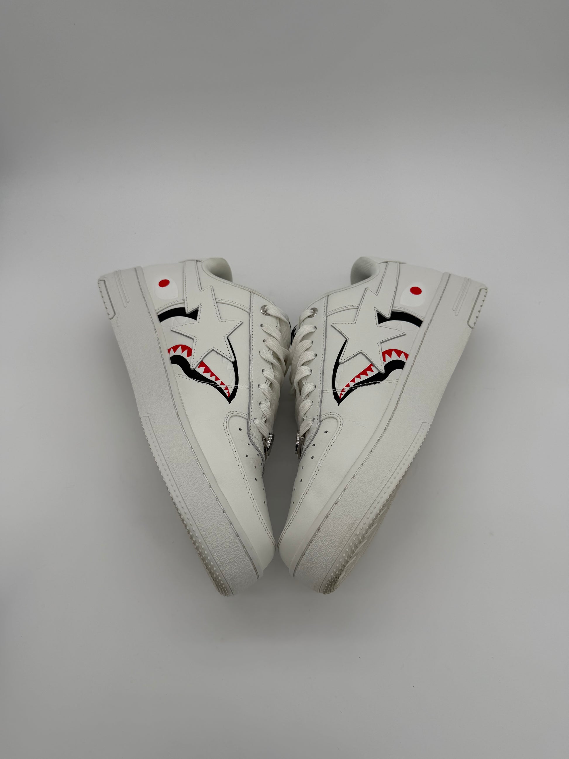 A Bathing Ape Bape Sta Low Shark Pack White