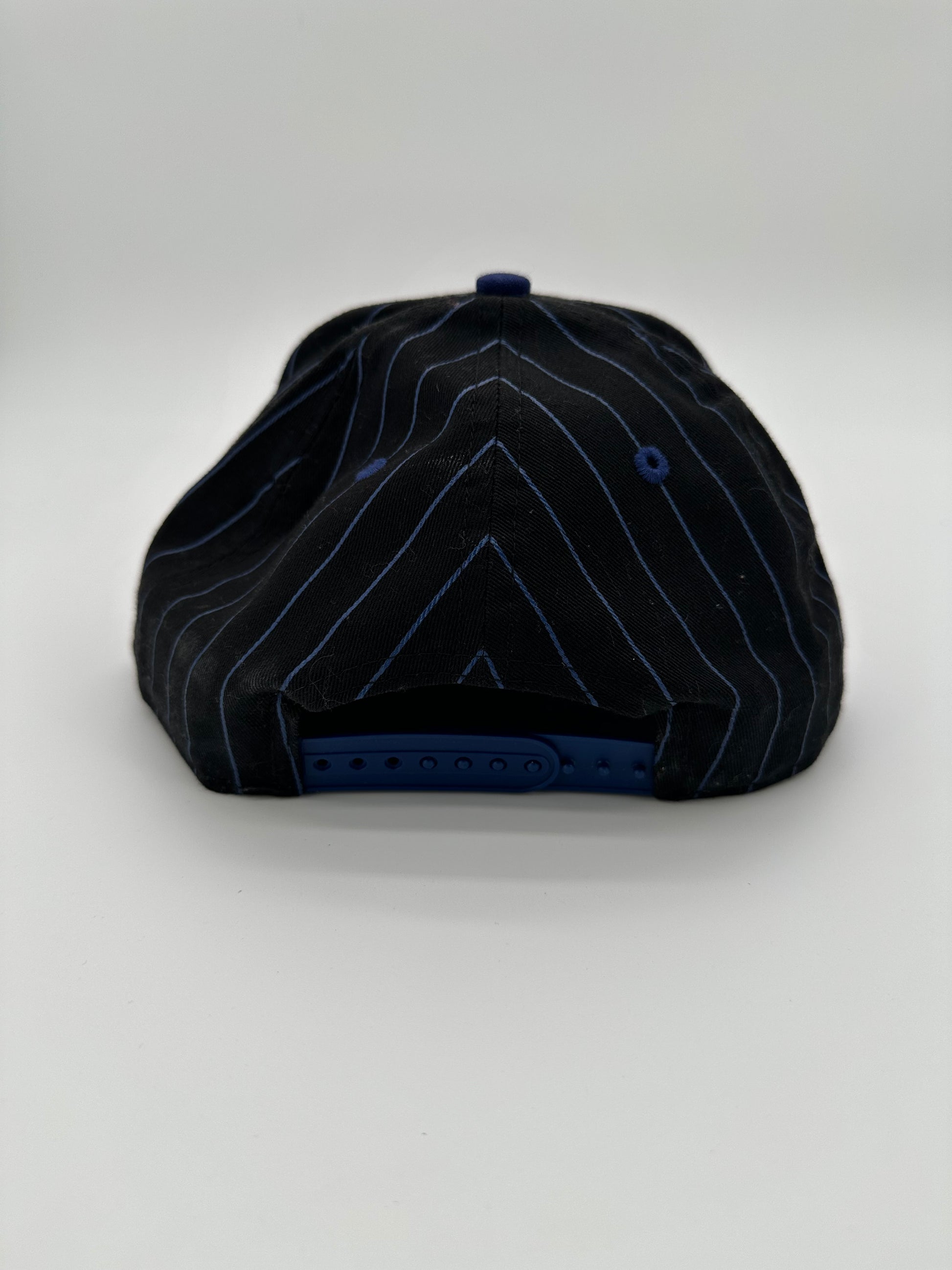 New Era Texas Ranges Black Blue Striped Snapback