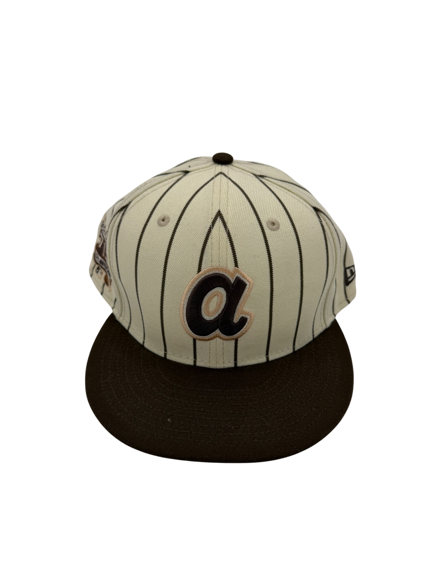 New Era ATL Braves Brown/Cream Stripes Fitted