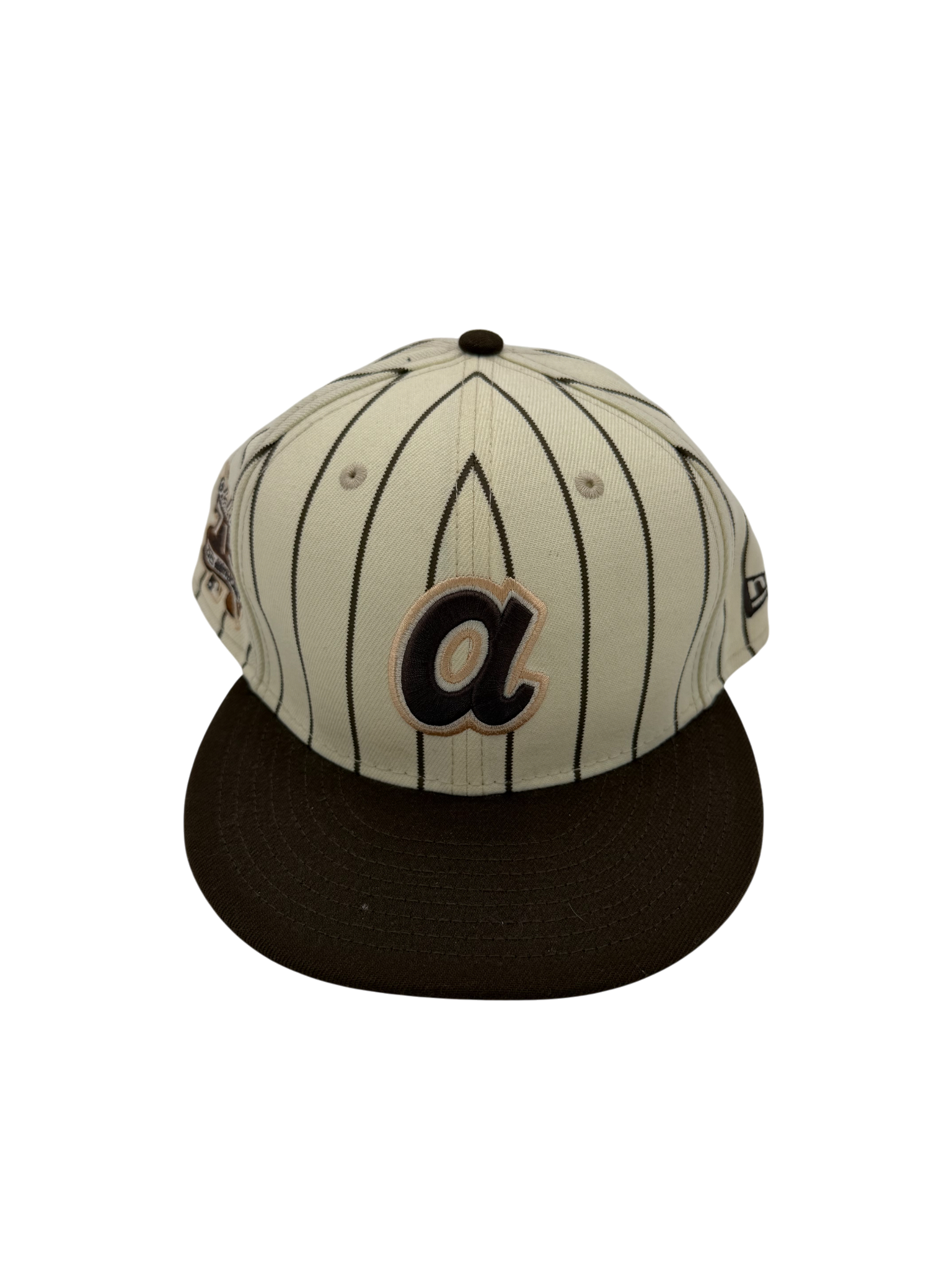 New Era ATL Braves Brown/Cream Stripes Fitted