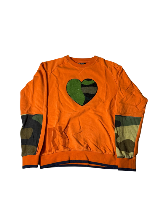 BKYS Crewneck Split Heart Patch Fleece