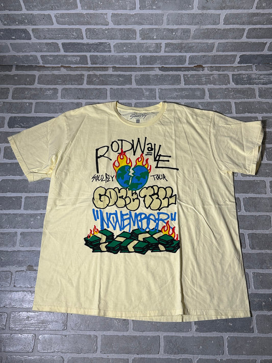 Rod Wave Tour T Shirt Yellow