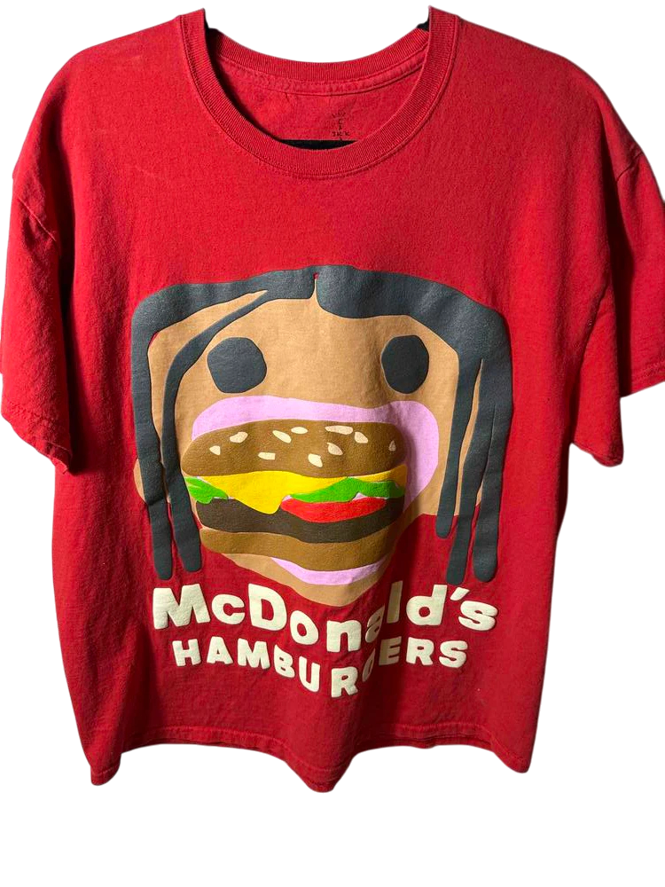 Travis Scott x CPFM 4 CJ Burger Mouth T-shirt Red