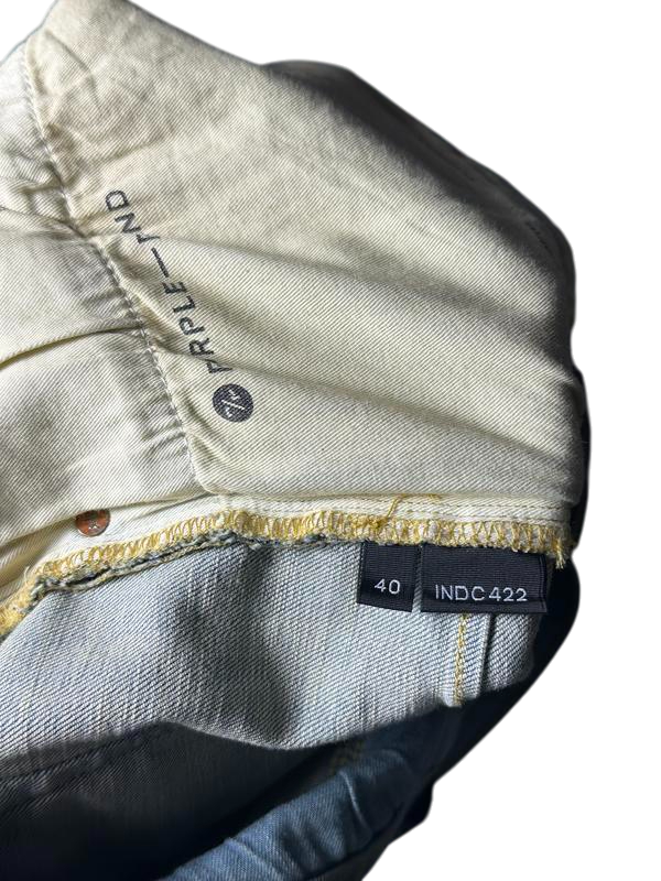 Purple Jeans White Paint Splash