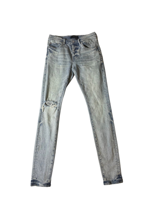 Purple Jeans Grey Ripped Knee Skinny