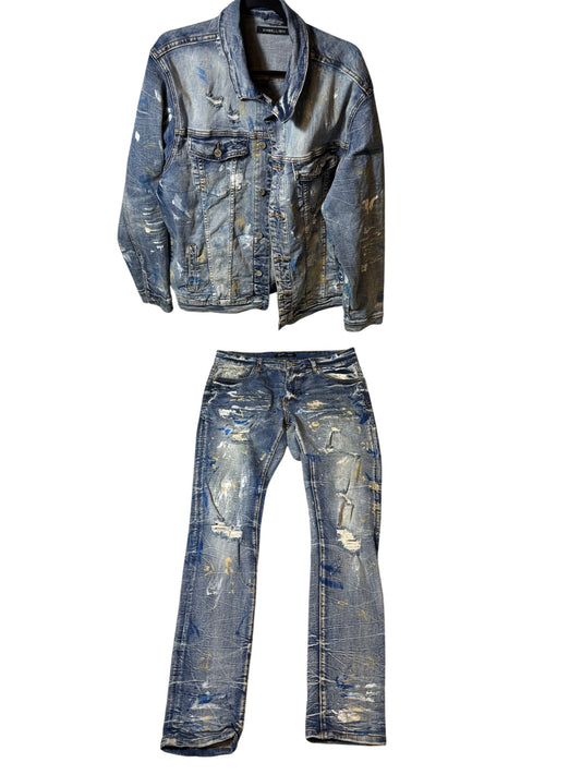 Embellish  Distressed Denim set (34 jeans)