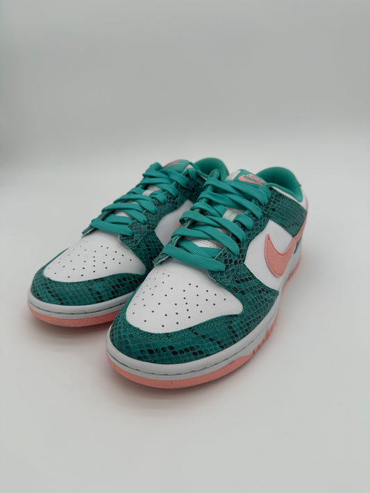 Nike Dunk Low Snakeskin Washed Teal Bleached Coral