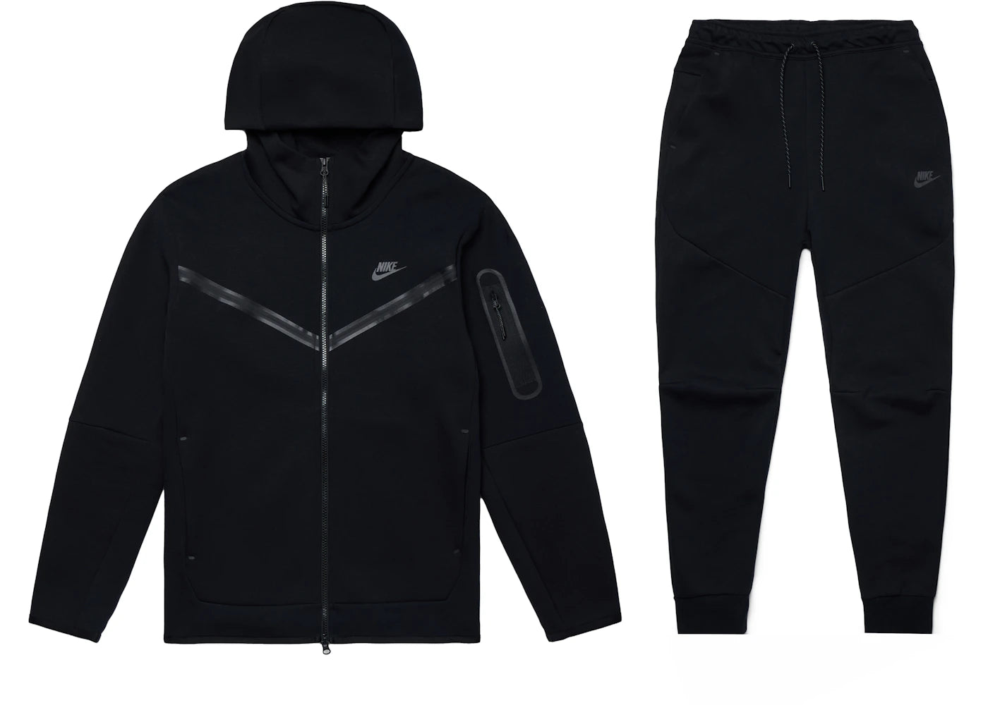 Nike Sportswear Tech Fleece Full-Zip Hoodie & Joggers Set Black