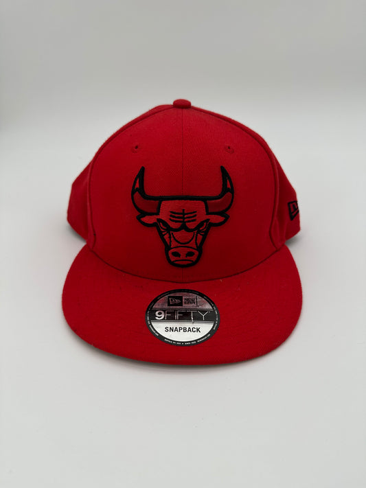 New Era Bulls Red On Red Snapback