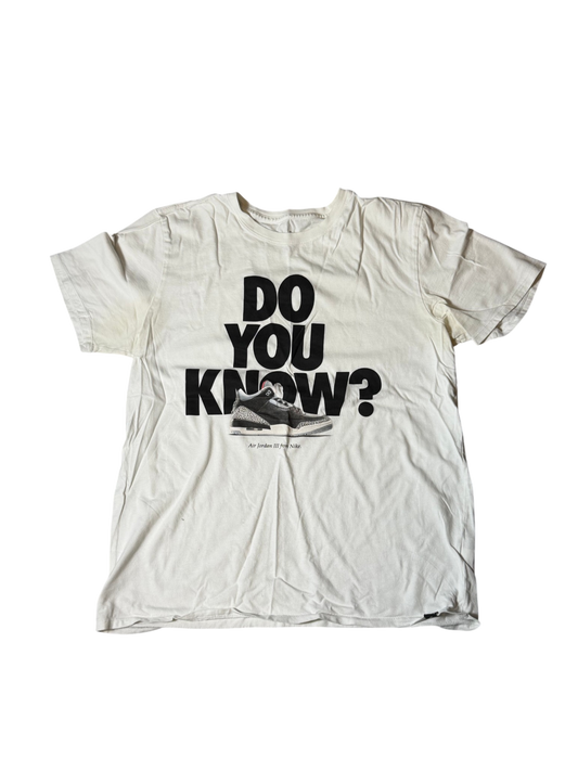 Nike Jordan Brand "Do you Know?" Graphic T-Shirt