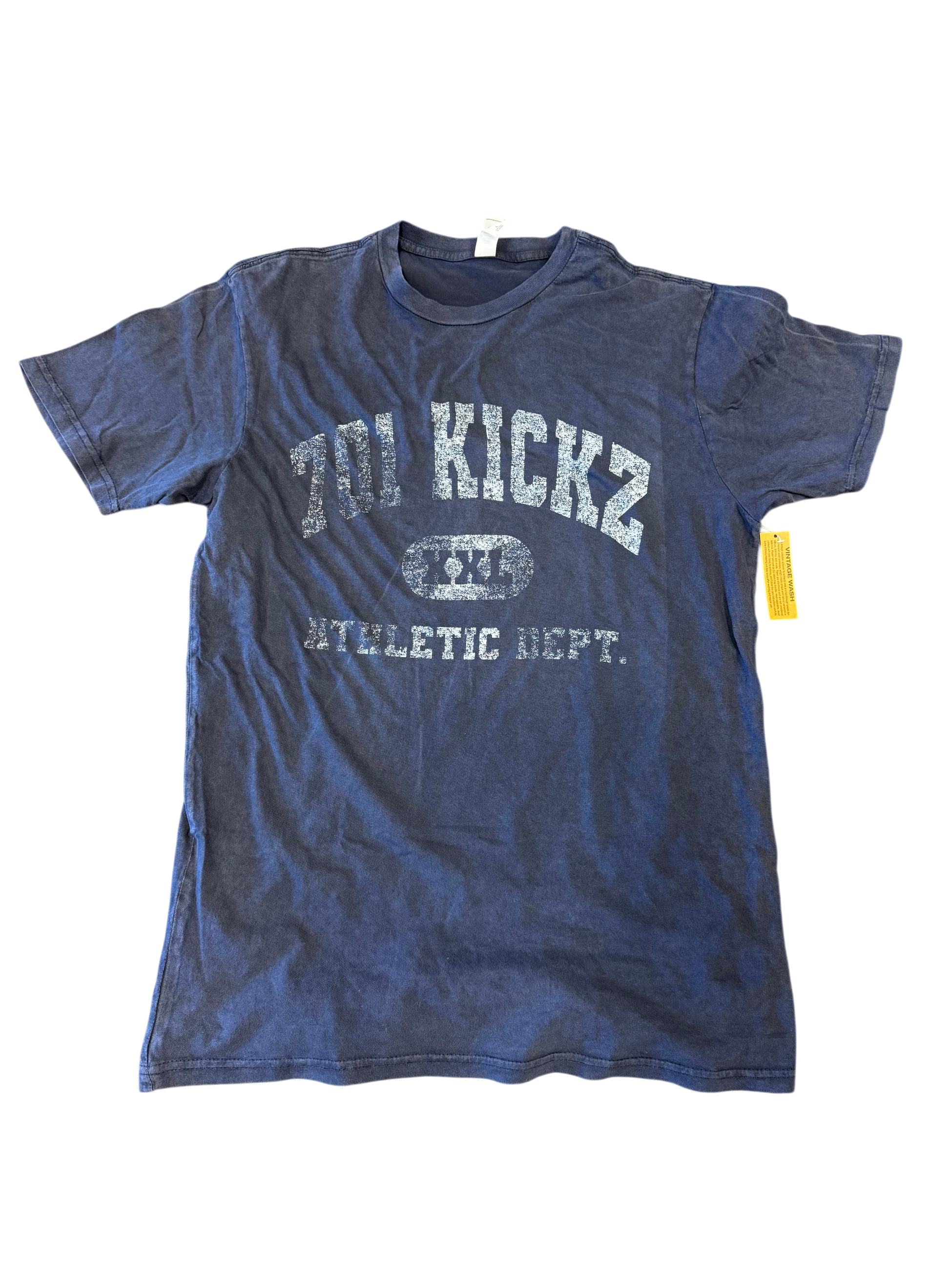 701 Kickz Athletic Dept Tee Navy Vintage Wash