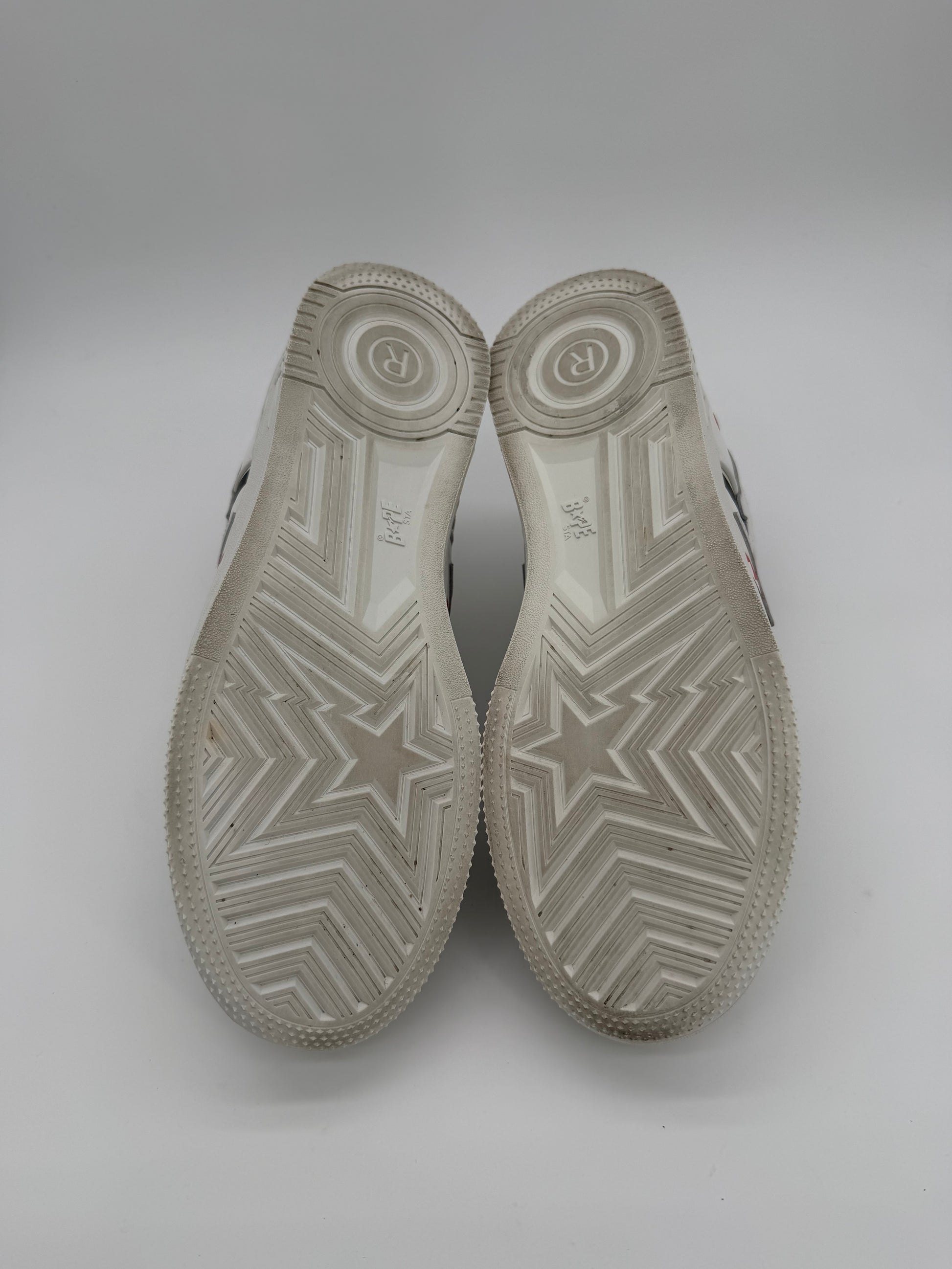 A Bathing Ape Bape Sta Low Shark Pack White