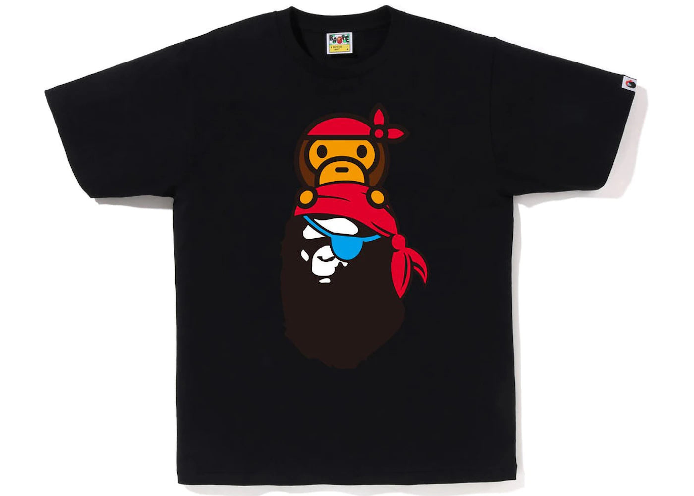 BAPE Pirate Milo On Ape Head Tee Black