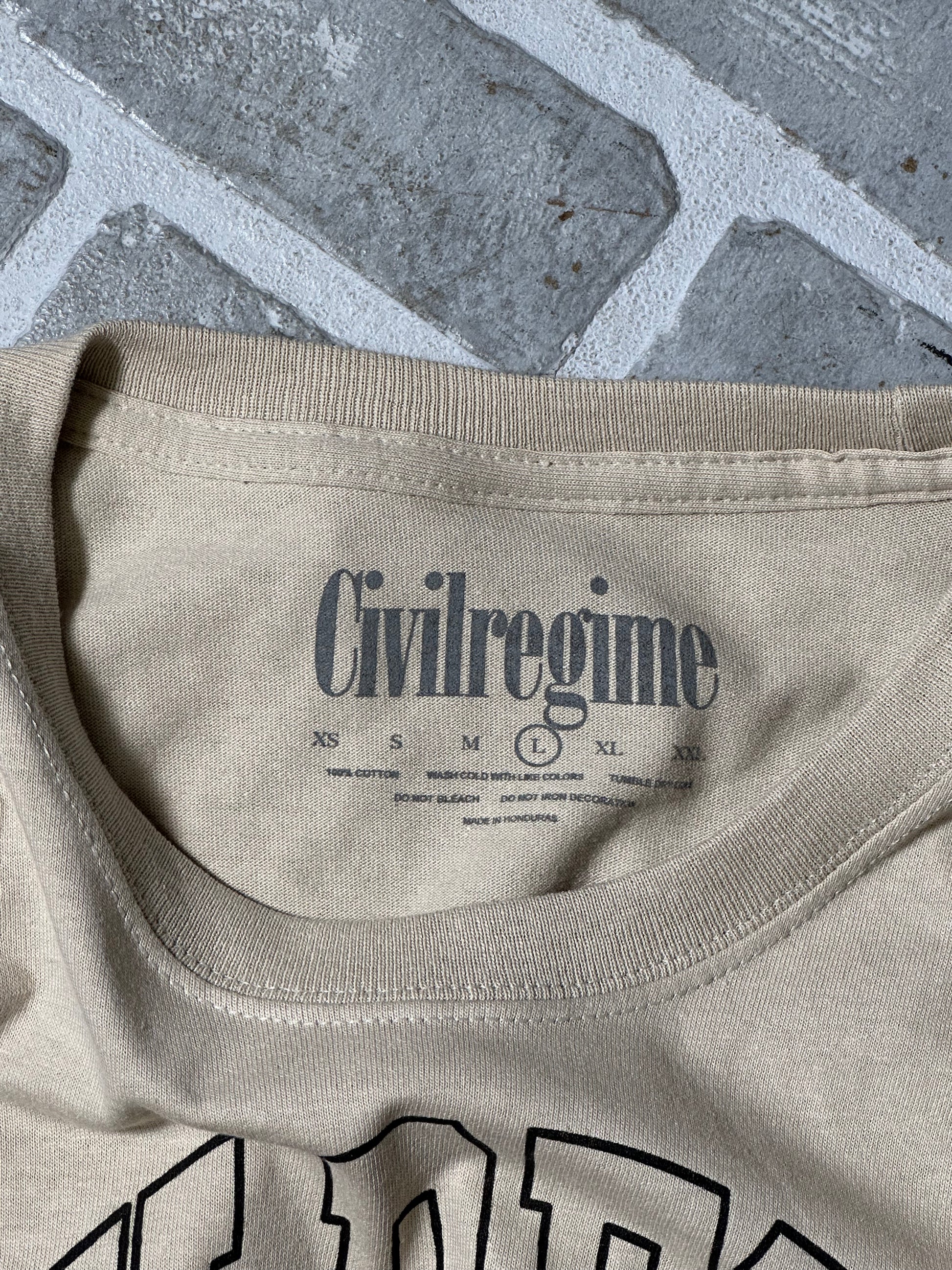 Civilregime Skull Fire T Shirt Brown