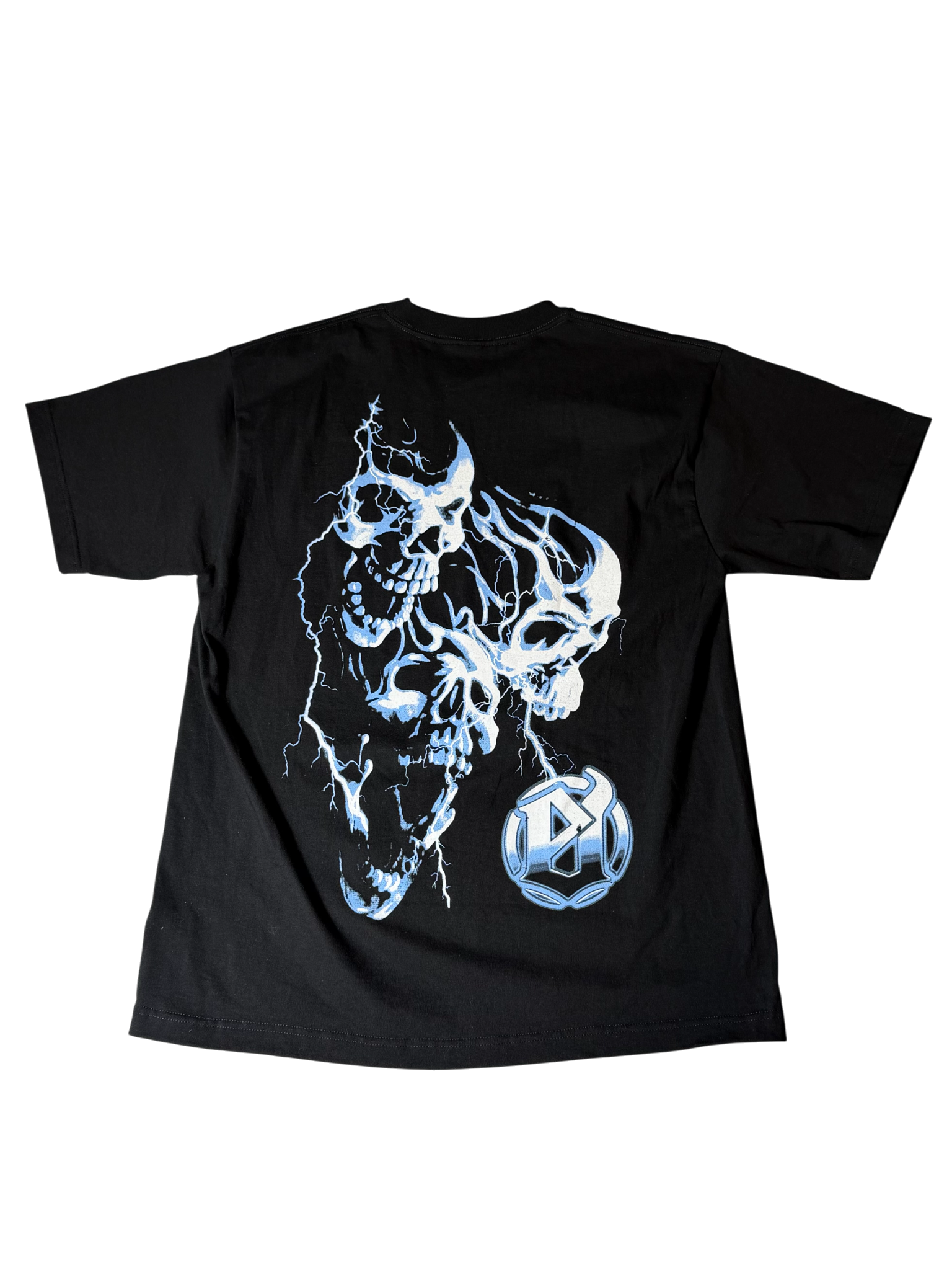 Evil Vice T Shirt Black/Blue Skull