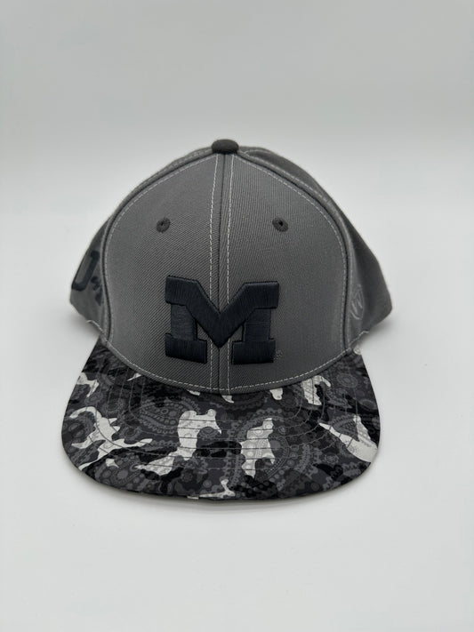 Top Of The World U Of M Hat Gray on Gray
