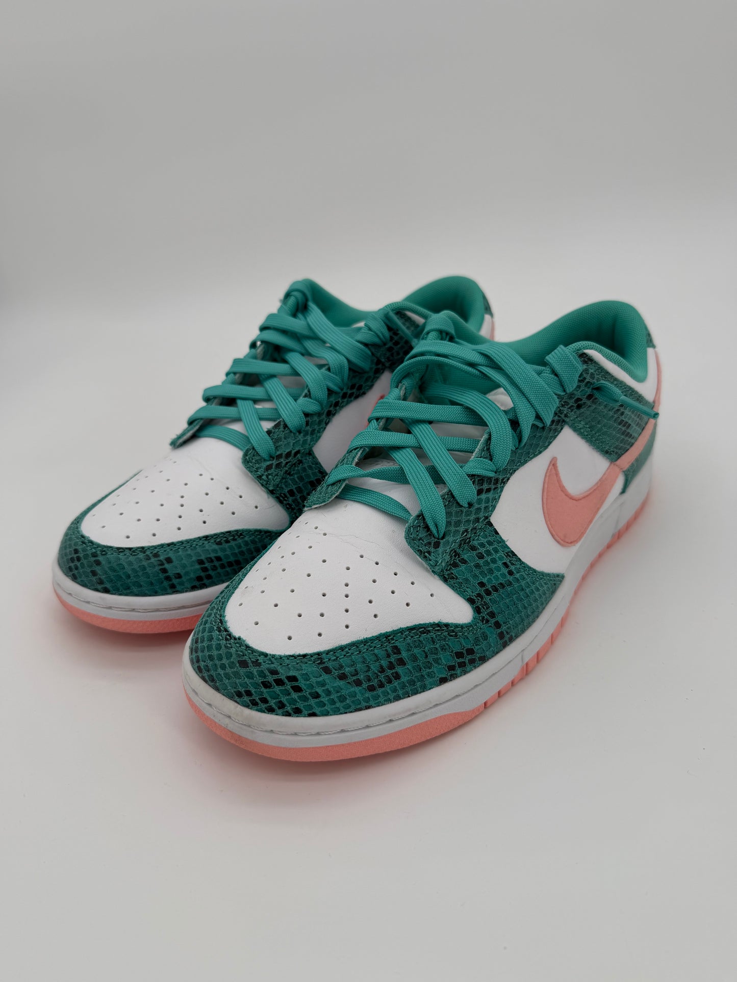 Nike Dunk Low Snakeskin Washed Teal Bleached Coral