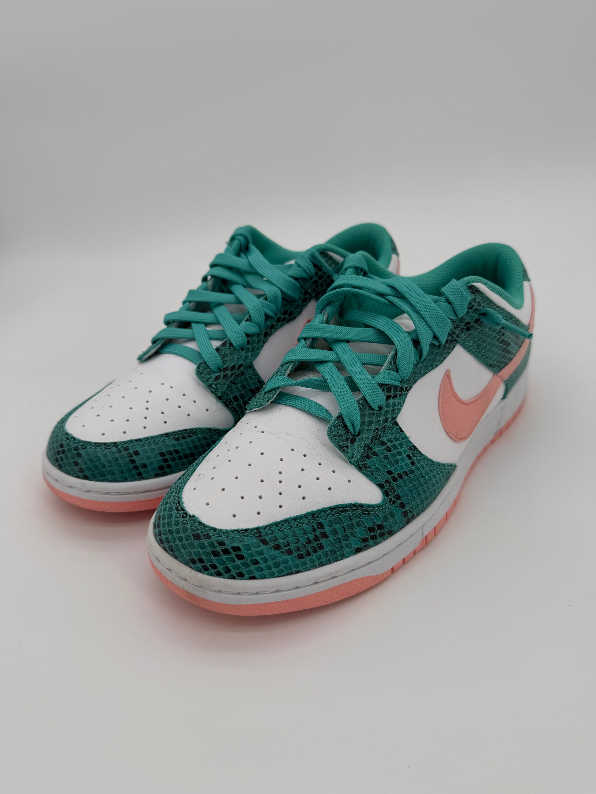 Nike Dunk Low Snakeskin Washed Teal Bleached Coral