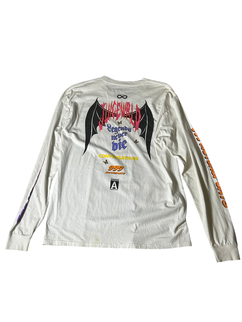 Juice Wrld 999 Club Motorsports Long Sleeve White
