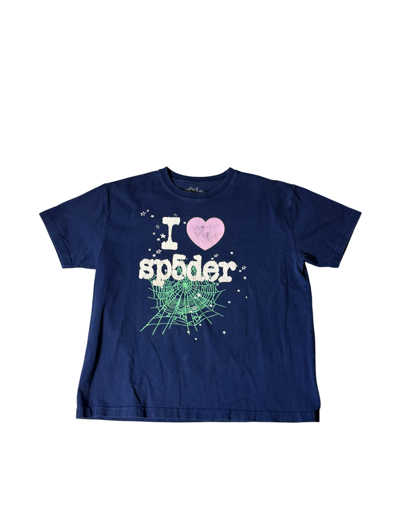 Sp5der I Heart SP5 T Shirt Blue