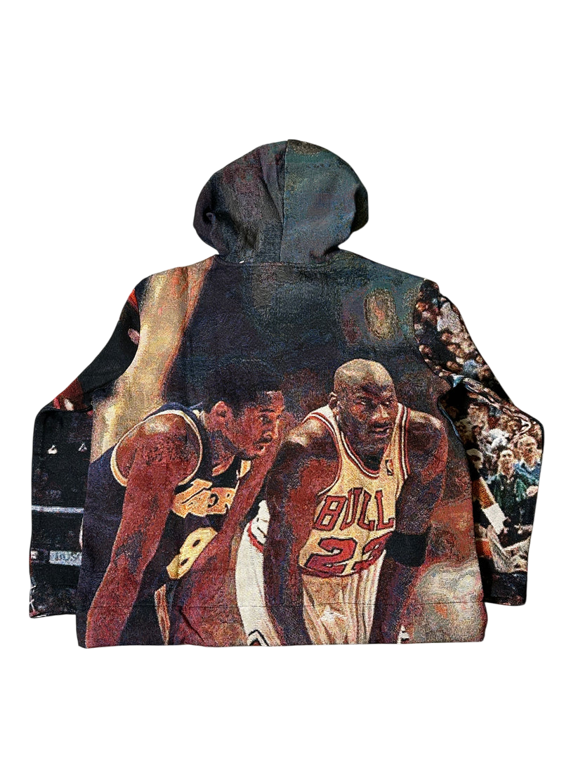 Iconic Jordan Dunk Tapestry Hoodie Black/Red