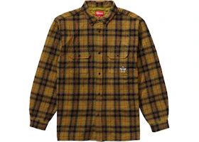 Supreme Quilted Plaid Flannel Shirt Olive